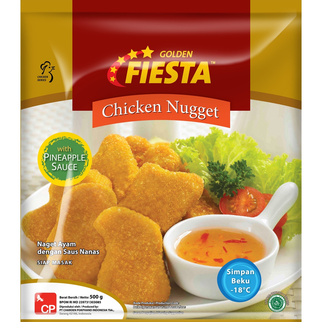 

GOLDEN FIESTA CHICKEN NUGGET 500GR EXTRA SAUS NANAS