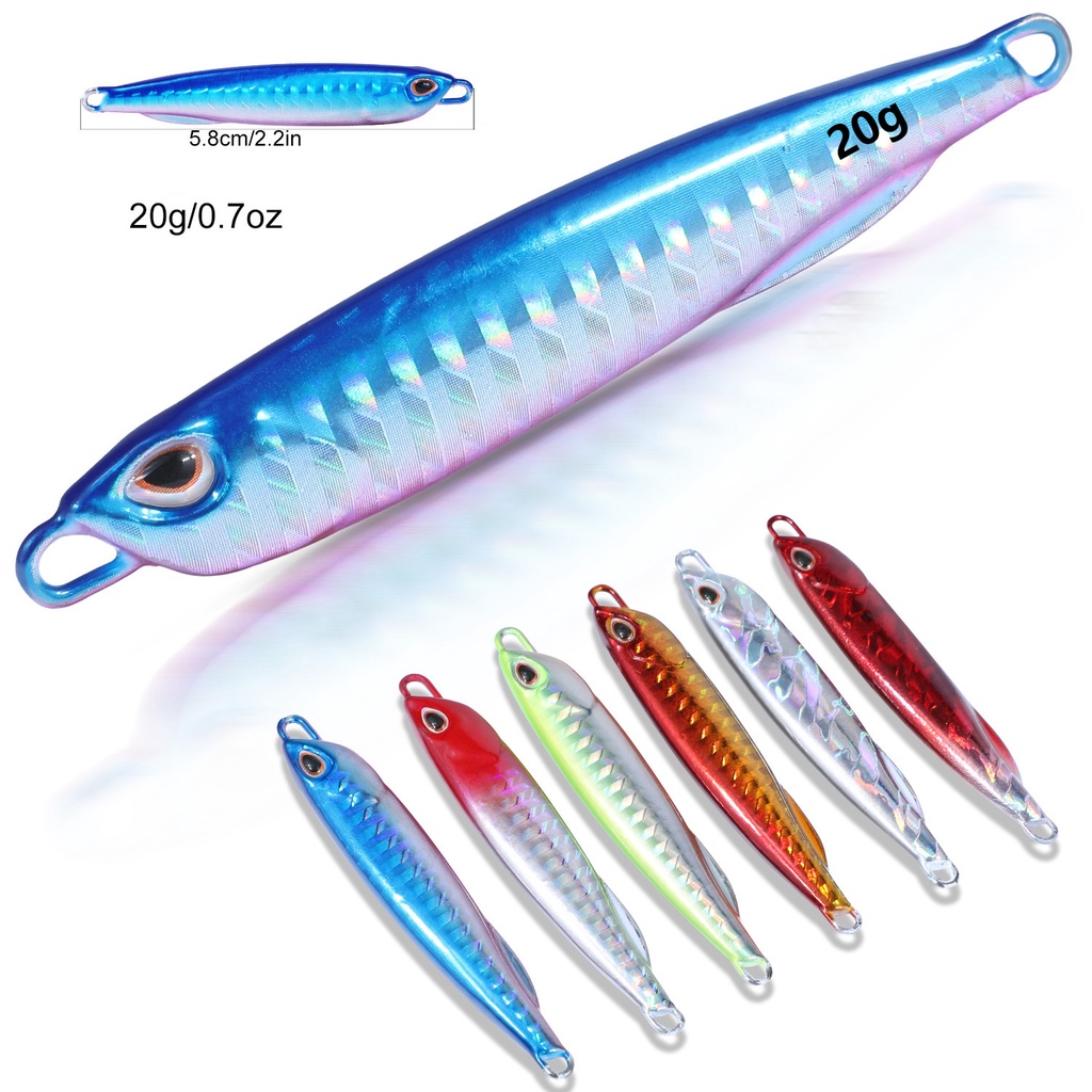 Metal Fish Bait 10g 15g 20g 30g 40g Jigging Lure Metal Fish Bait Saltwater Fishing Lures Casting Jig Sea Fishing Boat Fishing Tackle