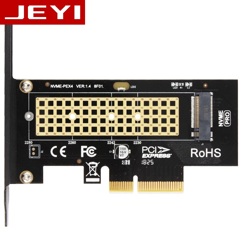 JEYI M.2 NVME to PCI-E 3.0 X4 Expansion Card - SK4 - Black