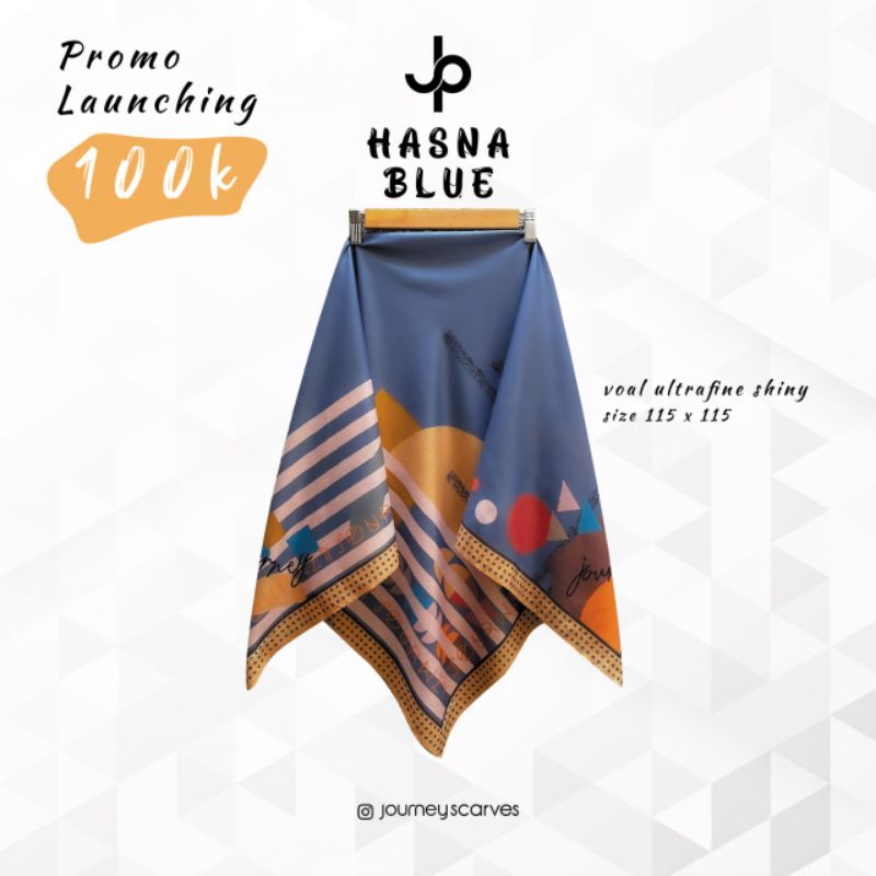 HASNA BLUE JOURNEY REGULER TERBARU /HIJAB  JOURNEY HASNA BLUE ORI