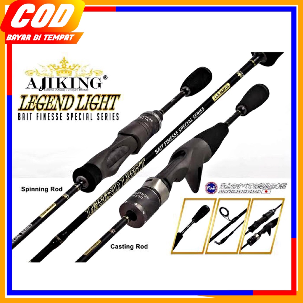 JORAN PANCING ULTRALIGHT SPINNIG BAITCASTING AJIKING LEGEND LIGHT (FUJI) MAX 3KG FULL CARBON SOLID T