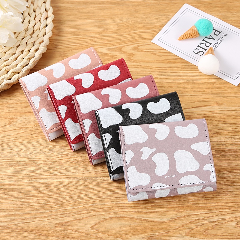 Satu7an D54 Dompet Pendek Lipat Wanita Korea Fashion Stylish Dompet Cewek Uang Kertas Kartu Short Wallet PU