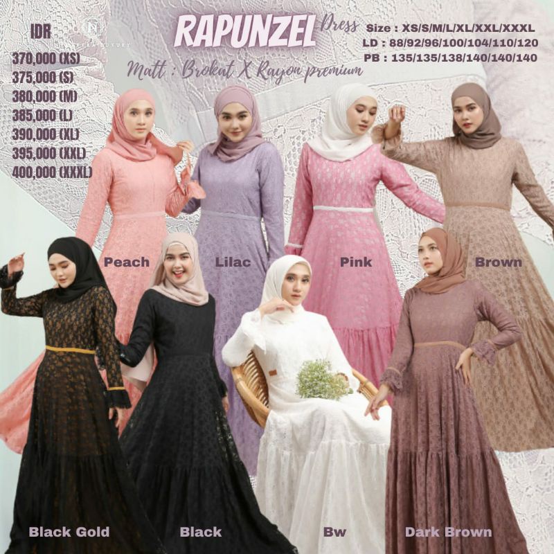 Rapunzel dress nadheera luxury