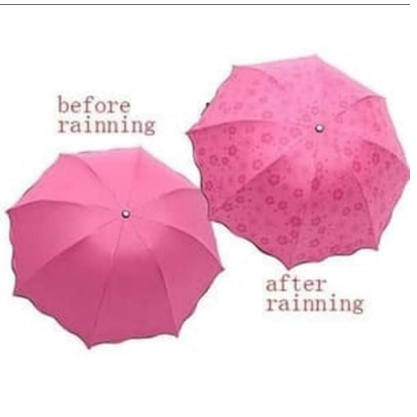Payung Lipat Ajaib 3D Keluar Motif Bila Kena Air Hujan 3D Magic Umbrella