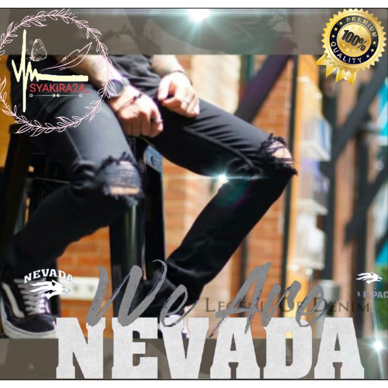 NEVADA JEANS SOBEK  LUTUT STYLISH