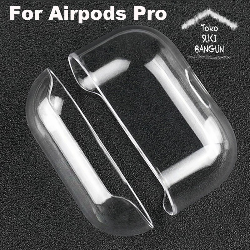 Airpods Pro Case Plastic Mica Thick Clear Transparent Protector Cover