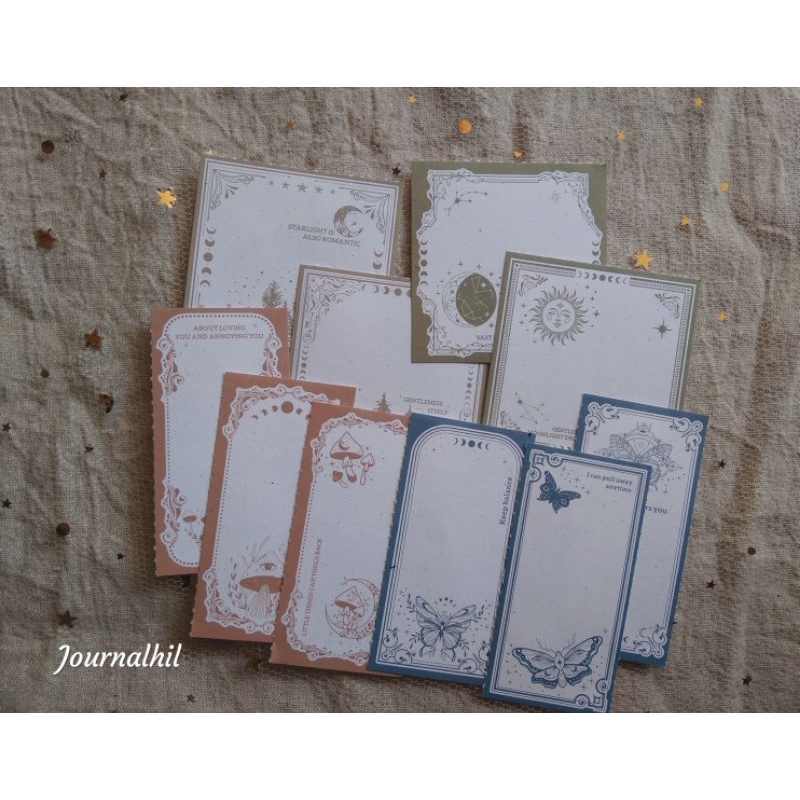 

10 pcs Deco paper memo pad kertas journal aesthetic dekorasi journal scrapbook