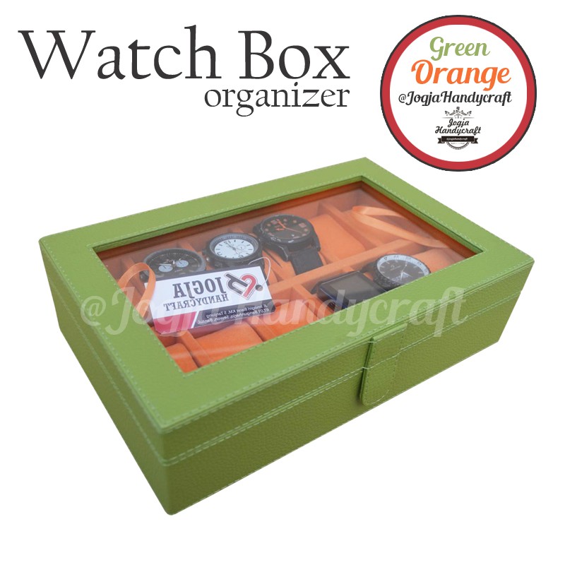 BARU - PROMO FULL COLOR Kotak Tempat Jam Tangan Isi 12  Box Jam Watch Box Organizer Jogja Handycraft