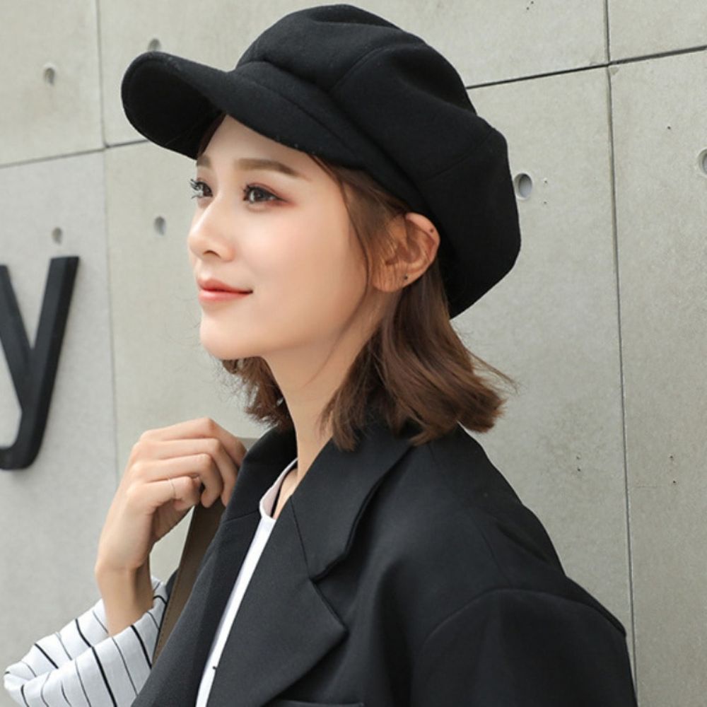 MARKETBIX Topi Baret Apolo Beret Korea Wanita Newsboy Cap Pet Seniman Pelukis Premium