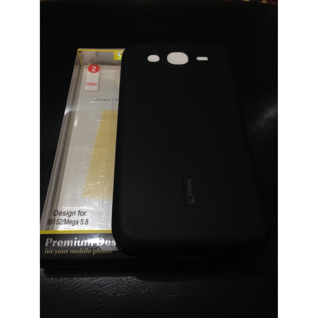 Sale Cherry Silikon Jelly Case Samsung Galaxy Mega 5.8 I9150 / I9152 Hitam Dop Free Antigores