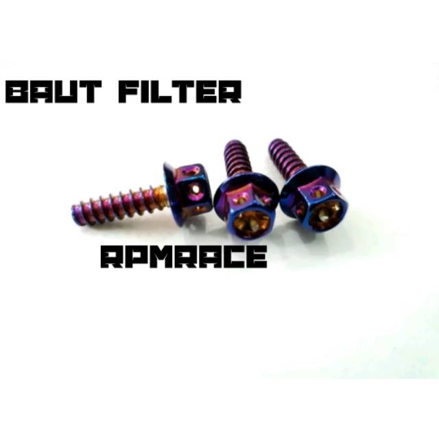 Baut Probolt Filter Blue Flower Universal Honda Yamaha Harga 1biji