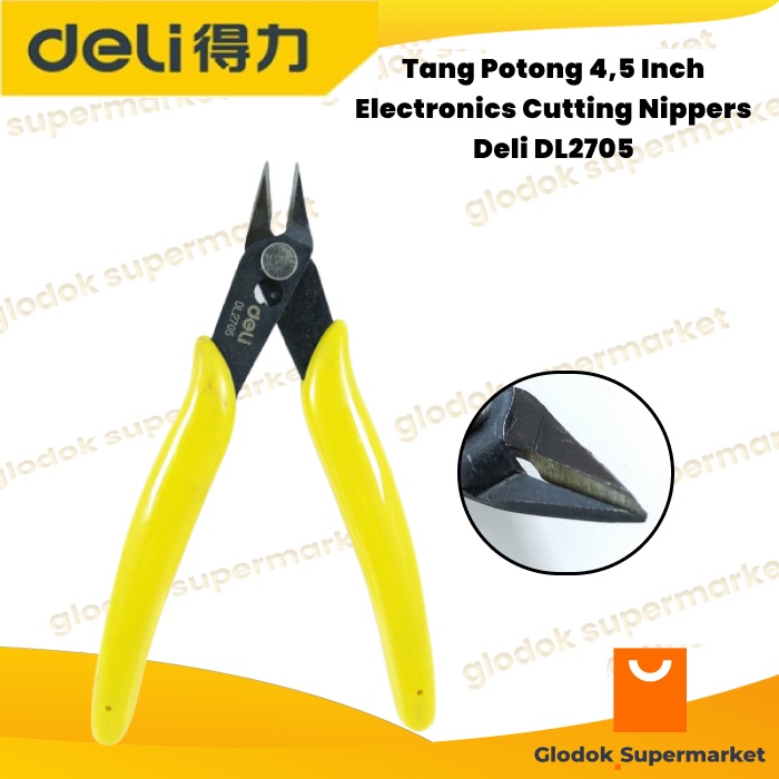 Tang Potong 4,5 Inch - Electronics Cutting Nippers Deli DL2705