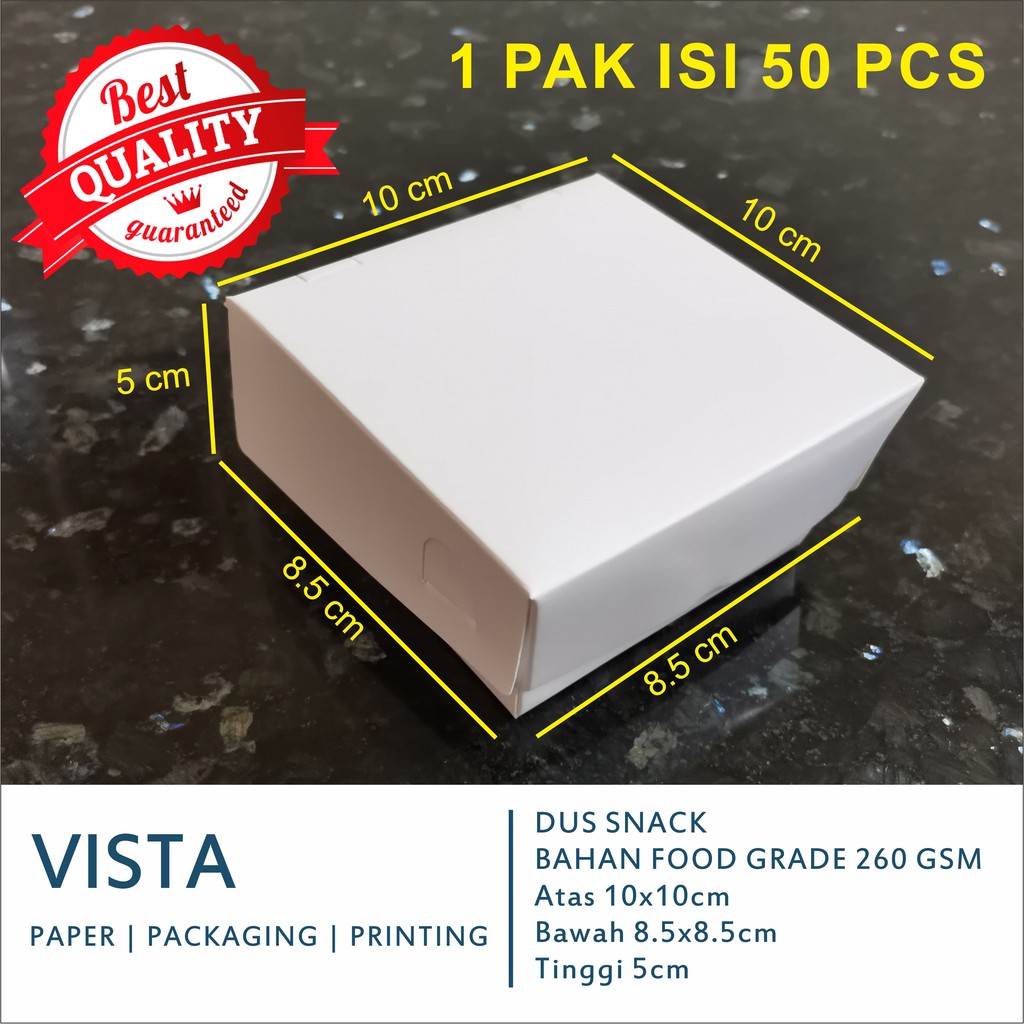 

Dus / Box Snack / Kue / Siomay, size S, Food Grade,10x10cm, Tebal 260g