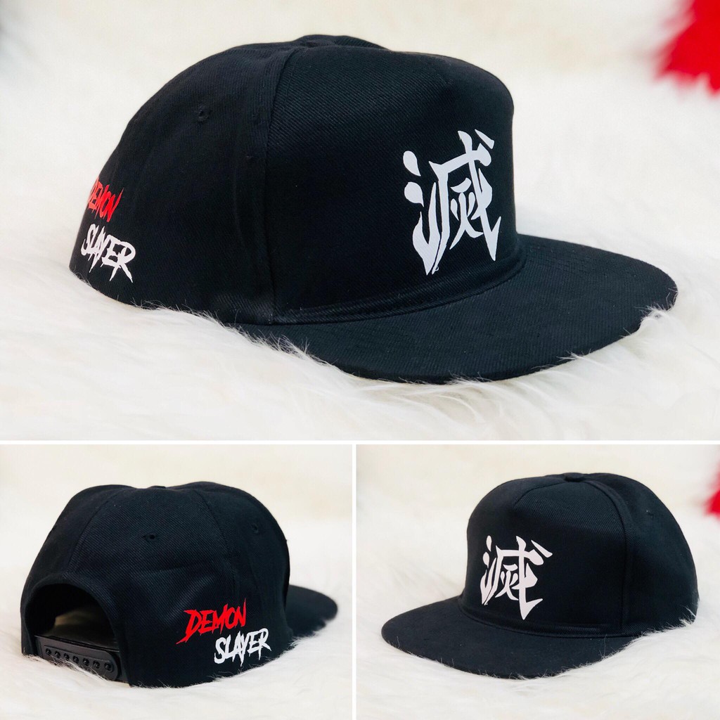 Kudou x Metro Snapback Casual Demon Slayer Kimetsu no Yaiba Black