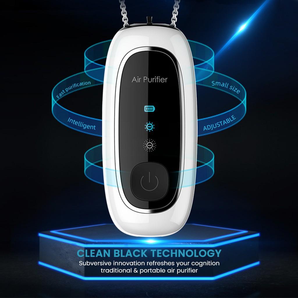 Wearable Air Purifier Necklace Elektronik Ion Negatif USB Pembersih Udara Portable Air Freshener