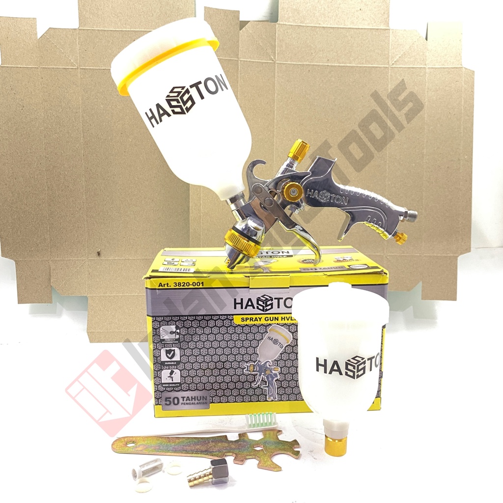 HASSTON 3820-001 Spray Gun HVLP 2 Tabung Atas Alat Semprot Cat Low