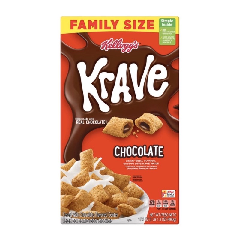 

Kellogs krave chocolate cereal 490 gr