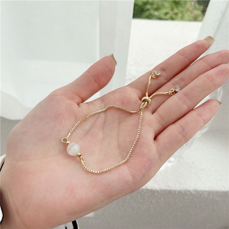 FerenHongXia Bracelet Gelang serut Korean Simple untuk wanita warna GOLD