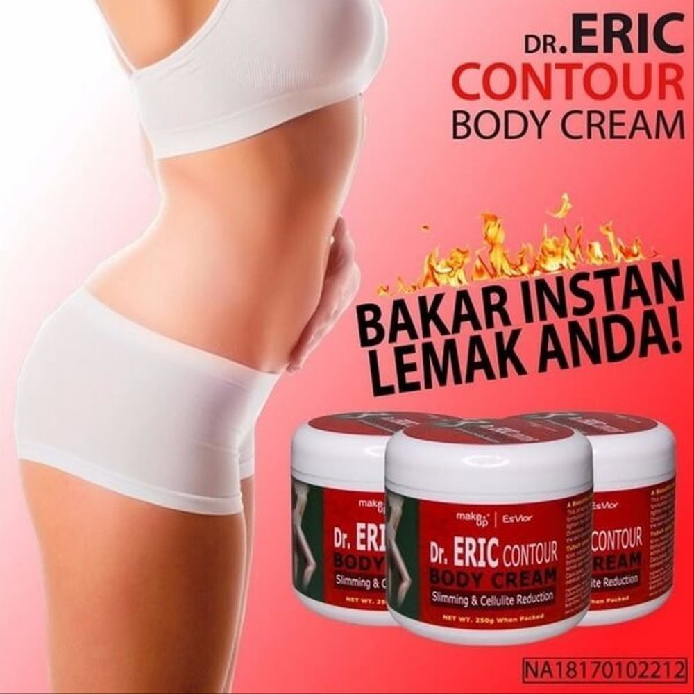 Dr Eric Contour Body Cream 250gr BPOM Slimming &amp; Cellulite Reduction ORIGINAL GIRLSNEED77 Krim Panas