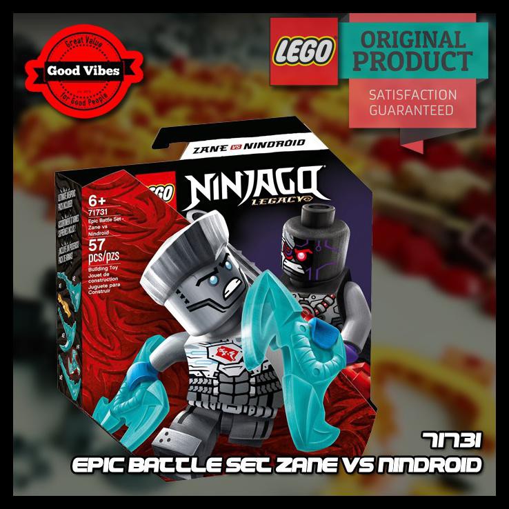 Promo Lego Original Ninjago 71731 Epic Battle Set Zane Vs Nindroid Mainan