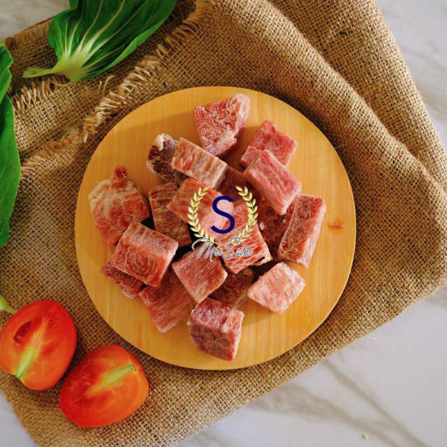 Jual Saikoro Wagyu Cube Frozen Food Daging Saikoro Wagyu Cube Meltik