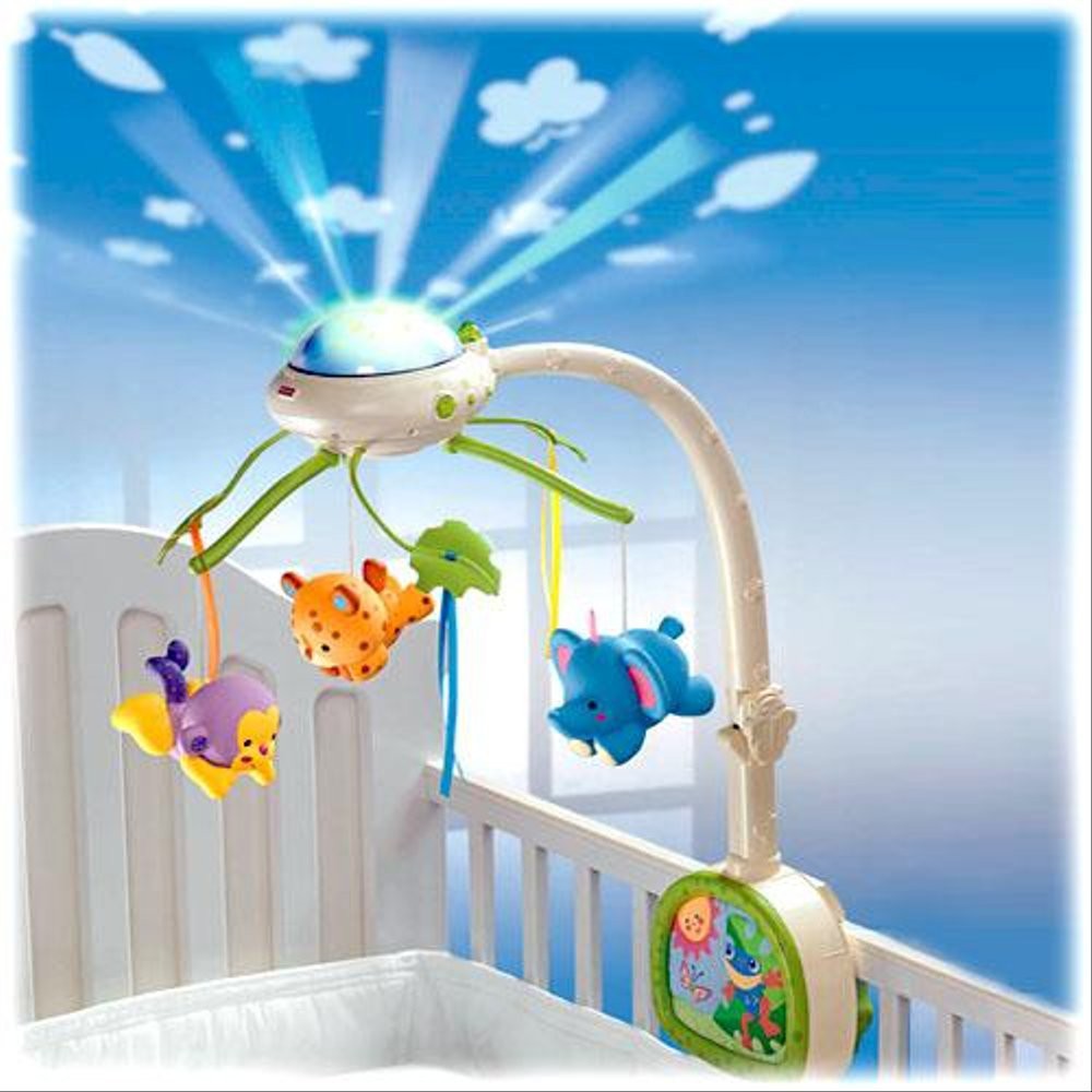 fisher price rainforest cot mobile