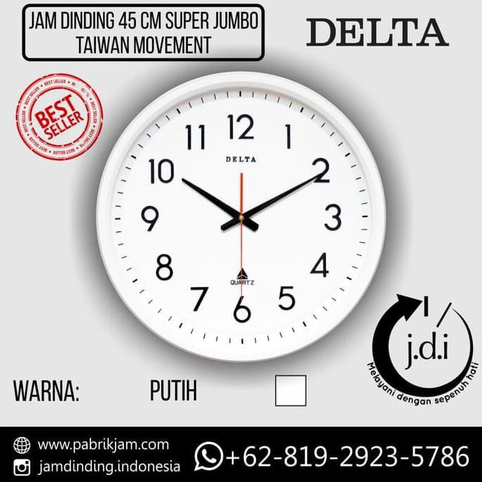 Jam Dinding Diameter 45 Cm - Taiwan Movement - Jumbo Size