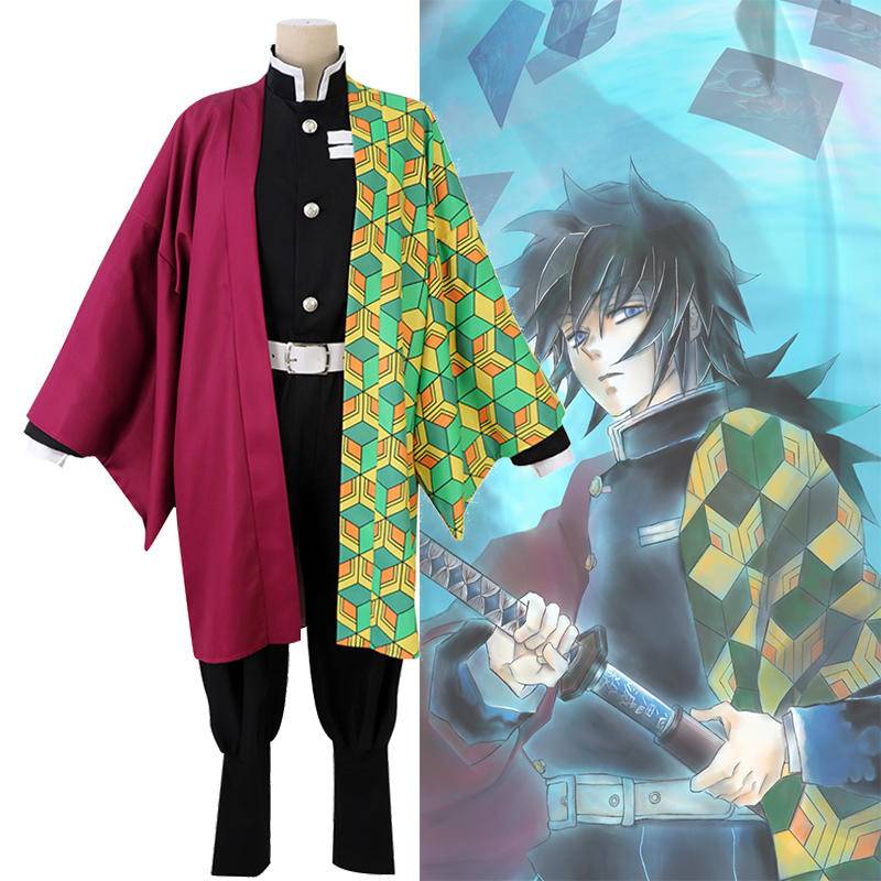 【Wetrose】Ready Stock Anime Demon Slayer Kimetsu No Yaiba Tanjirou Kamado Nezuko Giyuu Zenitsu Muichiro Shinobu Mitsuri Kanao Cosplay Costume Kostum Baju Kimono Set