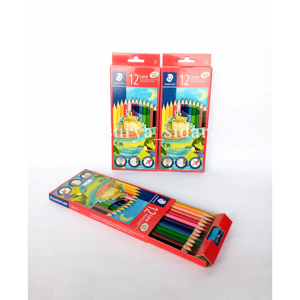 

PENSIL WARNA LUNA 12 COLOURED PEN ORIGINAL PANJANG / PULAS LUNA 12 WARNA