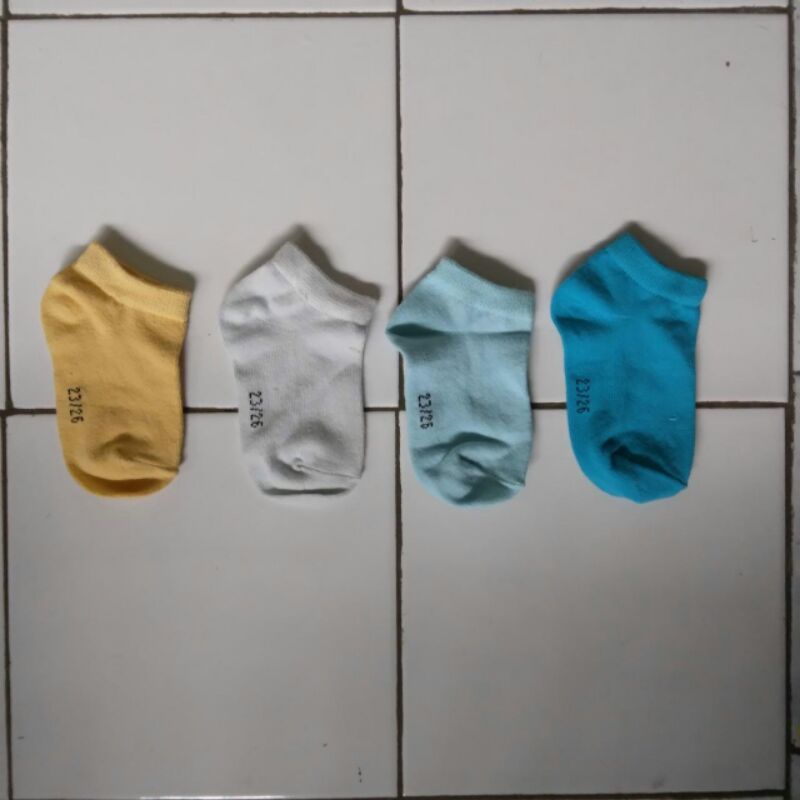 Kaos kaki anak non jempol motif polos warna lucu umur 1 - 2,5 tahun