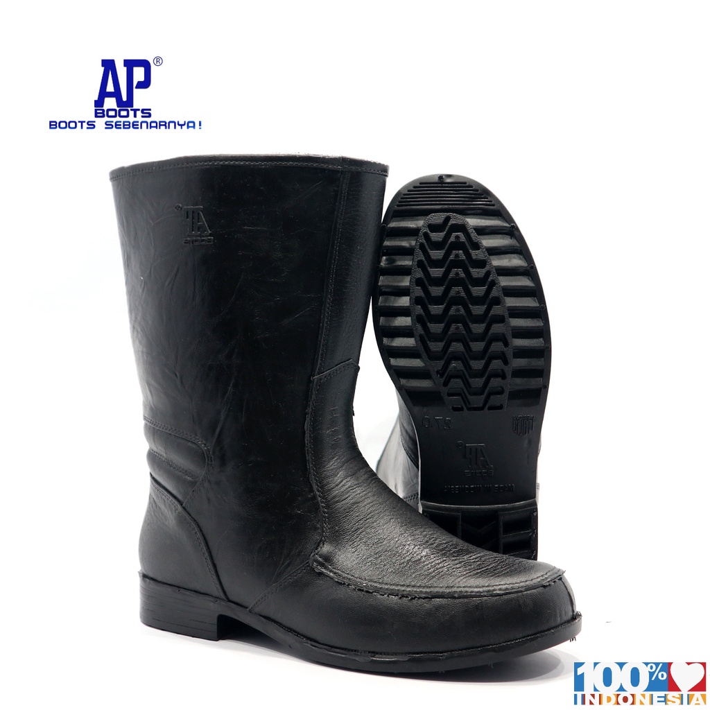 AP BLACK 3 25-27 - SEPATU BOOT SAFETY KARET -  AP BOOTS