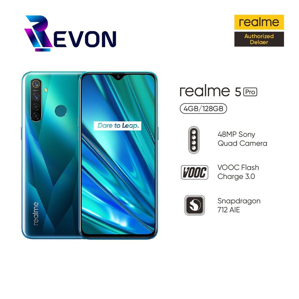 realme 5 Pro 4/128GB [Prosesor Qualcomm Snapdragon 712, 48MP AI Quad Camera, Garansi Resmi