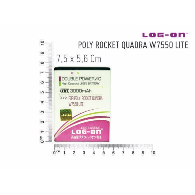 BATERAI POLYTRON W7550 LITE - ROCKET QUADRA V5 - PL-7W6- LOG ON DOUBLE POWER BATRE