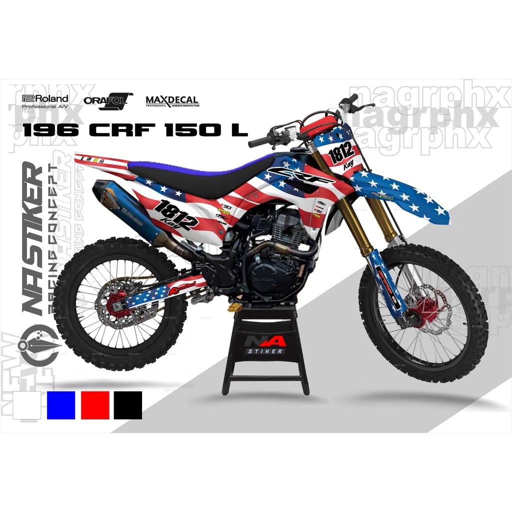 [COD ] decal crf simple BENDERA AMERIKA - DECAL CRF FULBODY CRF-196
