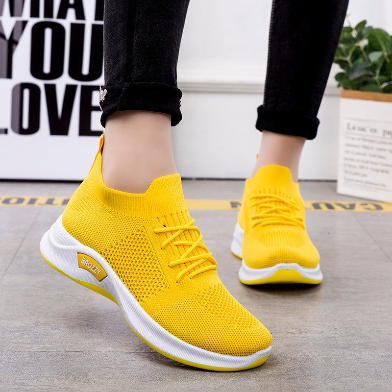 Brozzy Sepatu Sneakers Wanita Olahraga Sport Original D-10 COD Gratis Ongkir Import  Senam Cewek Terbaru Joging-1