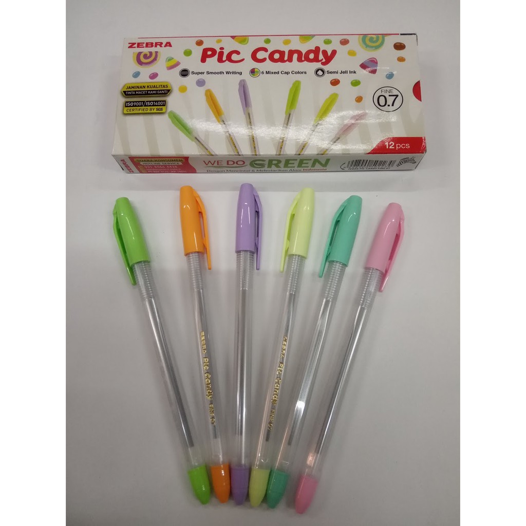 

Pulpen Zebra Piccandy Semi Gel 0,7 mm