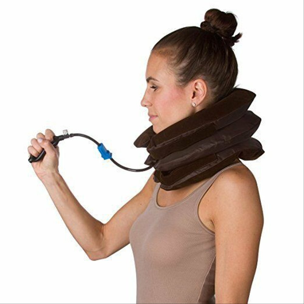 [READY BANDUNG] Penegak Leher Air cervical traction - Neck support Bantal Pompa Leher