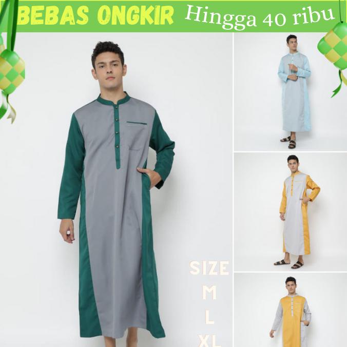 Premium Jubah Gamis Pria Muslim Arab Saudi Dewasa Terbaru