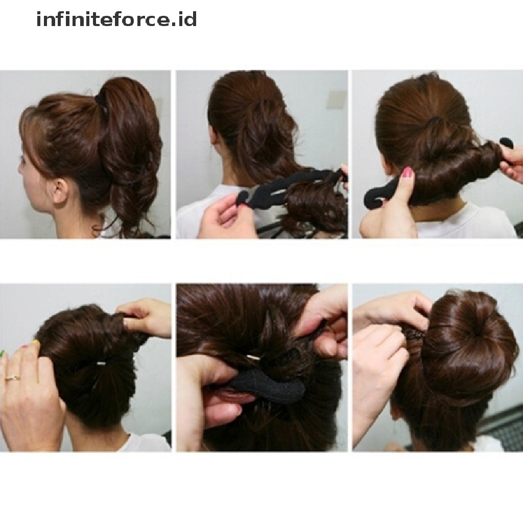 (infiniteforce.id) 4pcs / set Alat Bantu Pembuat Sanggul / Cepol / Cepol / Twist Untuk Wanita