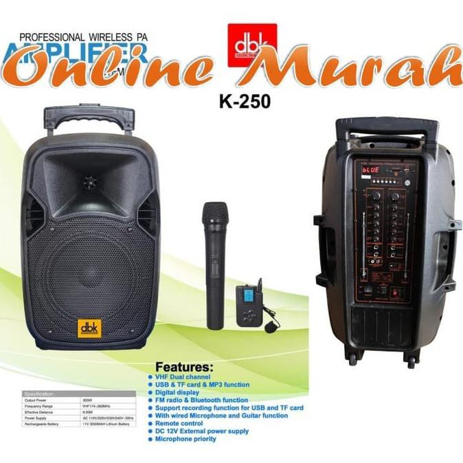 Dbk K 250 Speaker Aktif 15 Inch Portable Dbk K250 Samirimardiani