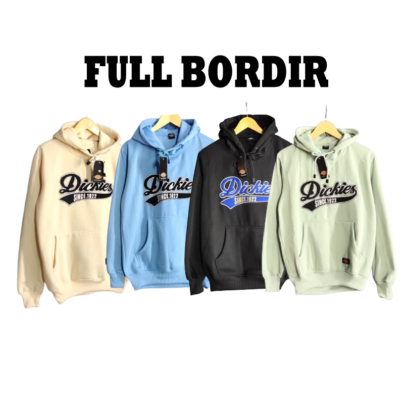 JAKET SWEATER HOODIE DICKIES 1992 BORDIR FLEECE TEBAL FLOCKING BISA COD PRIA WANITA