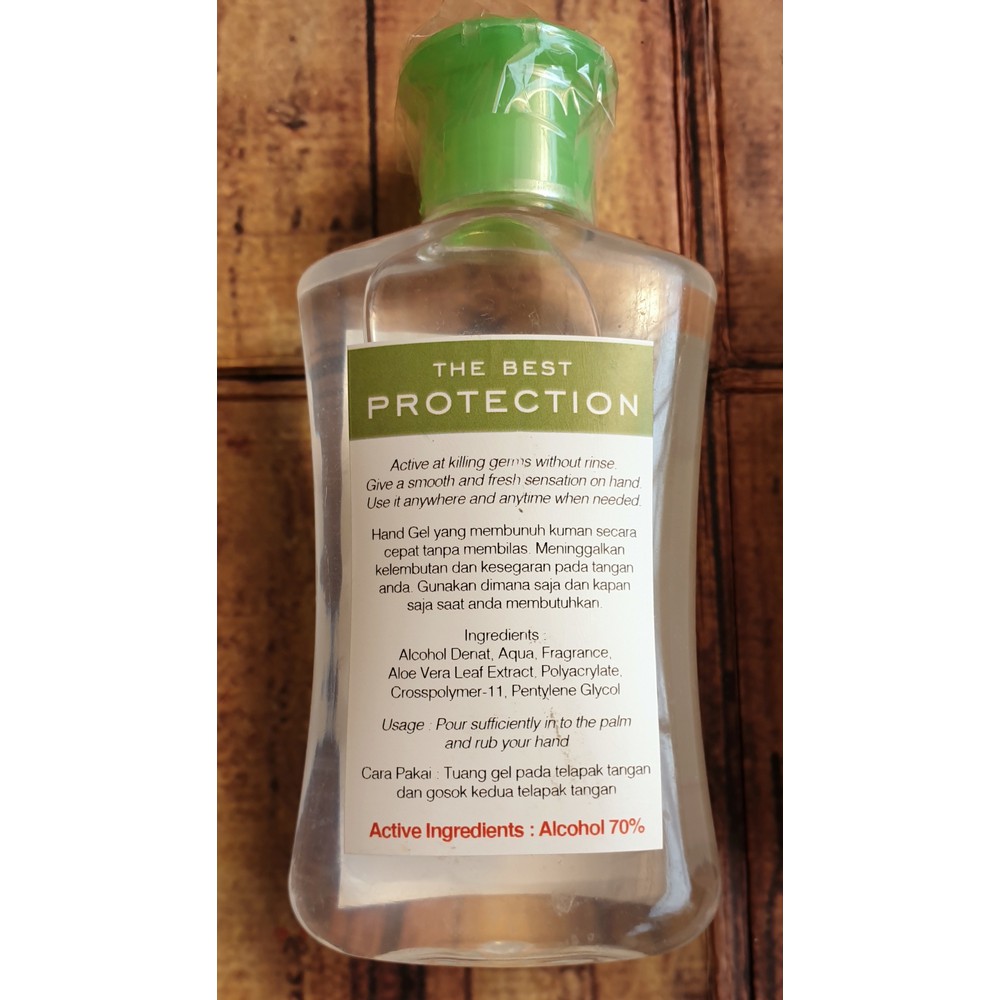 Aloevera Hand Sanitizer - Hand Gel Aloevera - Antiseptic With Alcohol 70 % 120 ml