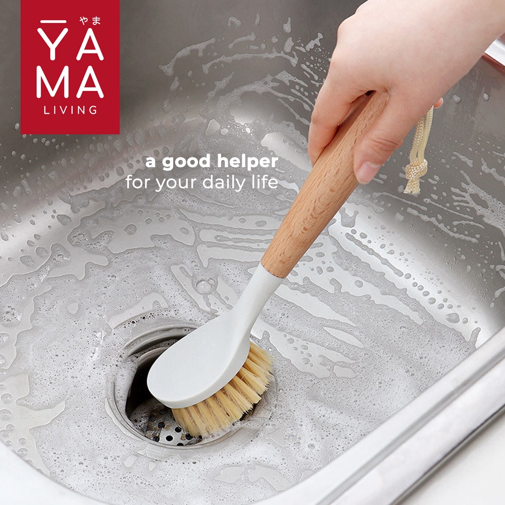 YAMA MIGA Kitchen Wood Brush Sikat Pembersih Dapur Cuci Piring Panci Wajan Sink