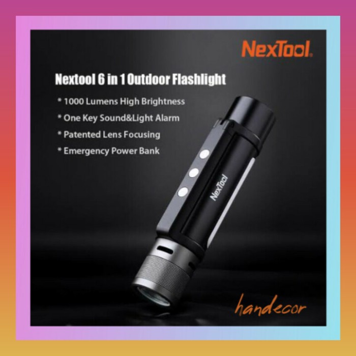 Senter Xiaomi Nextool Senter 6 In 1 Flashlight 1000 Lumens - Ne20030