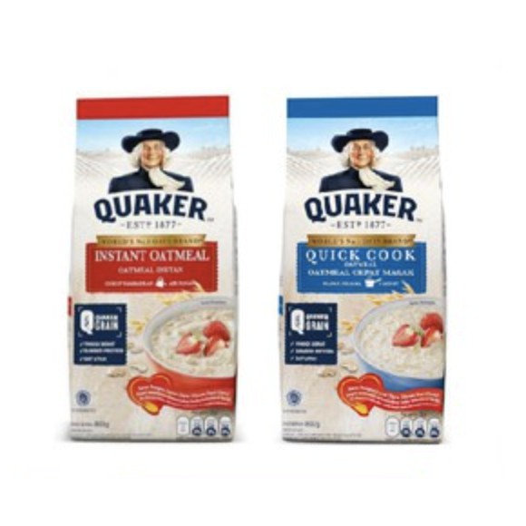 

Quaker Instant Quick Cooking Oatmeal 800g Gandum Sehat Tinggi Serat