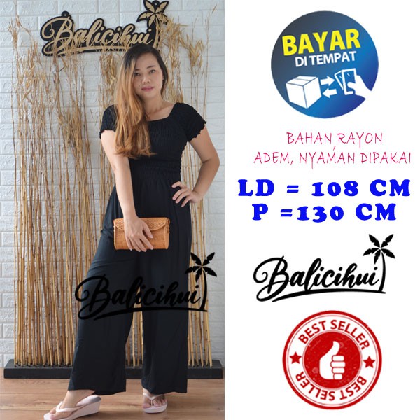 Balicihui Jumpsuit Sabrina Wanita Jumpsuit Panjang Sabrina jamsuit Sabrina Bali Jumpsuit Fit to XL