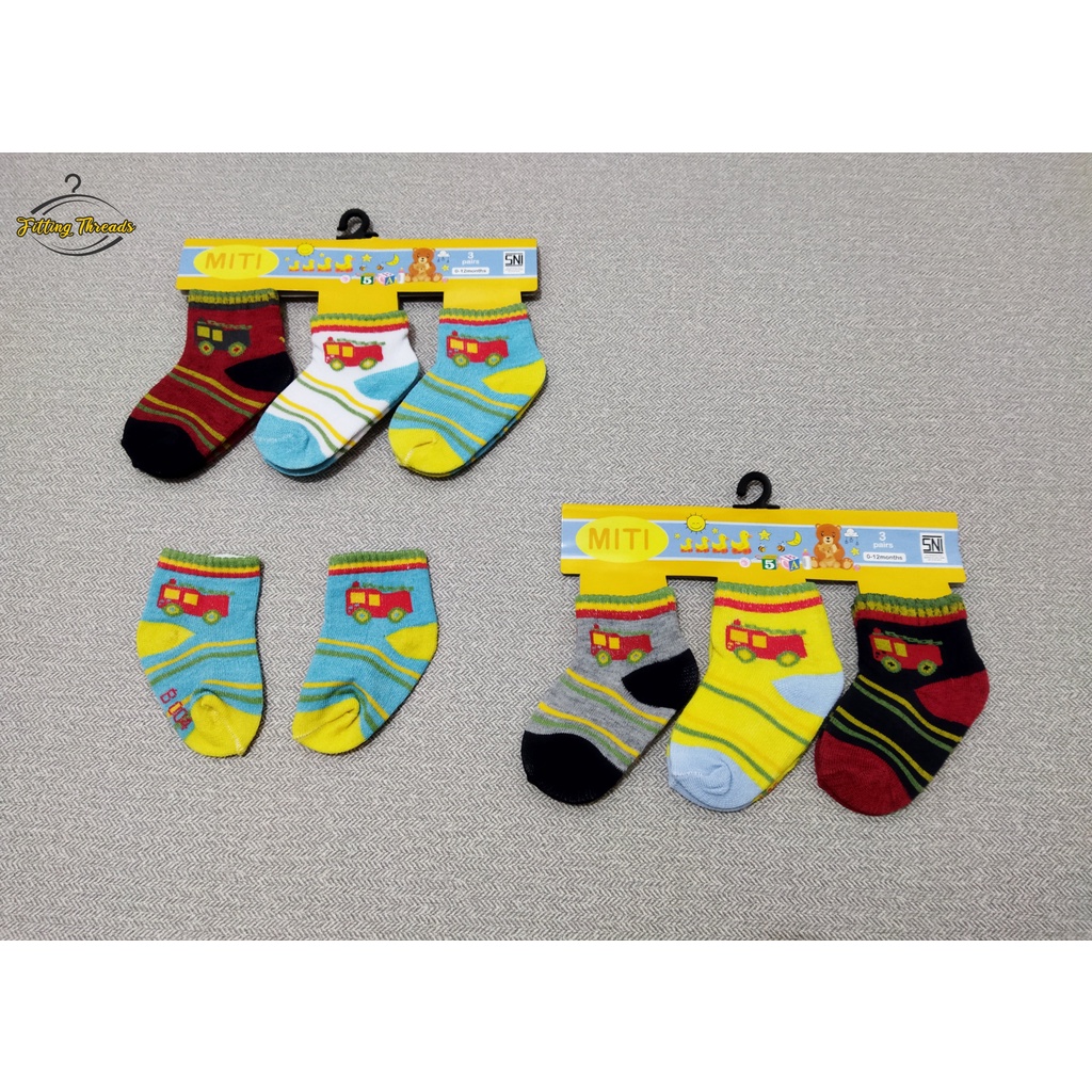 3 Pasang Kaos Kaki Anak Bayi Cowok Laki Laki Newborn