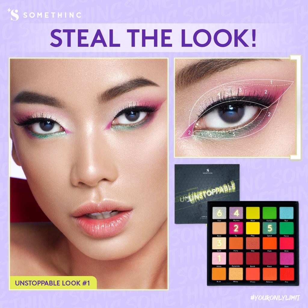 SOMETHINC POWER 25 Pro Eyeshadow Palette Unconditional Unstoppable Unbreakable Make Up Han So Hee