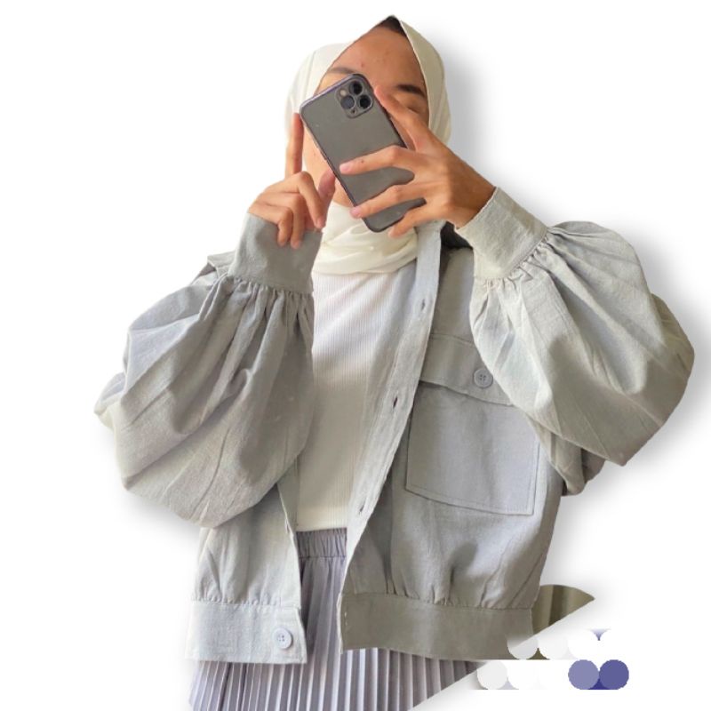 Grosir Baju Atasan Outerwear Fashion Muslim Kazana Cardigan Linen Terbaru 2021