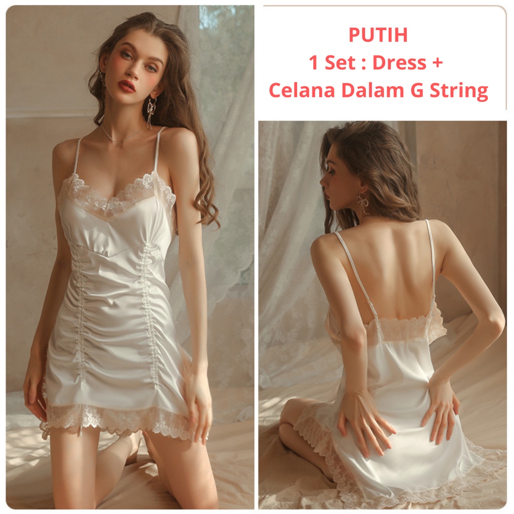 Lingerie Sexy Baju Tidur Lace Sexy Gaun Malam Sexy Free Celana Dalam G String 902